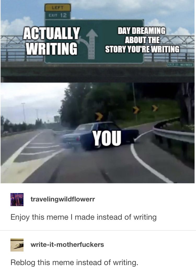 scrolling through Pinterest instead of writing